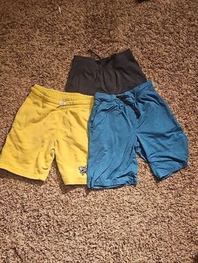 3-Pack Boys Knit Shorts - Yellow, Blue, Charcoal